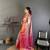 pink color kanjivaram silk blend zari weaving saree with blouse 