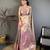 mehendi color kanjivaram silk blend zari weaving saree with blouse 