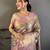 mehendi color kanjivaram silk blend zari weaving saree with blouse 