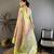 green color kanjivaram silk blend zari weaving saree with blouse 