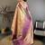 mustard color kanjivaram silk blend zari weaving saree with blouse 
