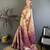 mustard color kanjivaram silk blend zari weaving saree with blouse 