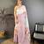 white color linen arco border with handwork saree