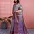blue color kanchipuram silk blend zari weaving saree with blouse piece