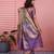 blue color kanchipuram silk blend zari weaving saree with blouse piece