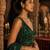 Bottle green embroidered fancydesigner saree blouse