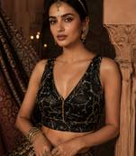 Black embroidered fancydesigner saree blouse