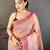pink color muga cotton blend woven motif saree with blouse