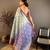 sky blue color kanjivaram silk blend zari woven saree with blouse