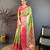 green color kanjivaram silk blend zari woven saree with blouse