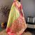 green color kanjivaram silk blend zari woven saree with blouse