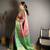 rani pink color kanjivaram silk blend zari woven saree with blouse