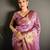 lavender color kanjivaram silk blend zari woven saree with blouse