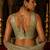 Pista green embroidered fancydesigner saree blouse
