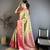 pista green-pink color kanjivaram silk blend zari woven sarees