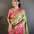 pista green-pink color kanjivaram silk blend zari woven sarees