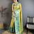 yellow-green color kanjivaram silk blend zari woven sarees