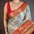 skyblue-red color kanjivaram silk blend zari woven sarees
