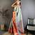 skyblue-red color kanjivaram silk blend zari woven sarees