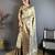 chiku-brown color kanjivaram silk blend zari woven sarees
