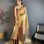 beige color kanchipuram silk blend zari woven sarees