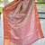 pink color kanjivaram silk blend zari weaving saree with blouse 
