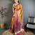 orange color kanchipuram silk blend zari woven sarees