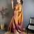 orange color kanchipuram silk blend zari woven sarees