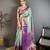 light sky blue color kanchipuram silk blend zari woven sarees