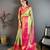 pista green color kanchipuram silk blend zari woven sarees