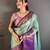 light sky blue color kanchipuram silk blend zari woven sarees