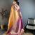 orange color kanchipuram silk blend zari woven sarees