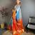 skyblue color kanchipuram silk blend zari woven sarees