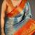 skyblue color kanchipuram silk blend zari woven sarees