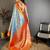 skyblue color kanchipuram silk blend zari woven sarees
