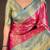 pink color kanchipuram silk blend zari woven sarees