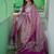 light pink -purple color kanjivaram silk blend flower zari weaving sarees