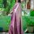 light pink -purple color kanjivaram silk blend flower zari weaving sarees