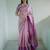 light pink -purple color kanjivaram silk blend flower zari weaving sarees