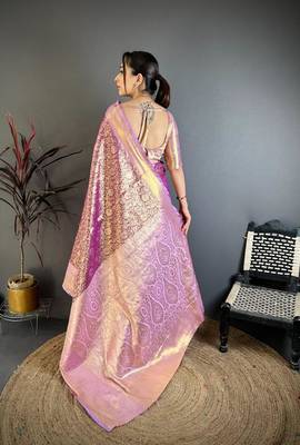 wine color kanchipuram silk blend zari woven sarees 5