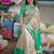 light pink -green color kanjivaram silk blend flower zari weaving sarees
