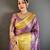 purple blue color kanchipuram silk blend zari woven sarees