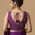 Purple embroidered v neck designer saree blouse