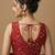 Red embroidered v neck designer saree blouse