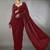 Maroon Color Sequins And Embroidery Work Georgette Saree