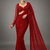 Red Color Sequins And Embroidery Work Georgette Saree