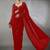 Red Color Sequins And Embroidery Work Georgette Saree