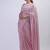 light pink sequins work silk blend saree