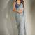 Ivory Printed Mirror Work Georgette Saree