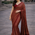 Red Color Sequins And Embroidery Work Georgette Saree